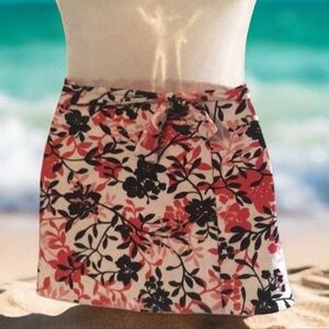 George Beach coverup black  white red and pink 4/6 skirt look pretty col…